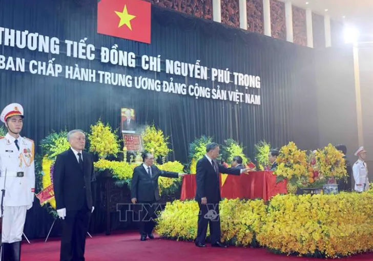 Tổ chức trọng thể Lễ truy điệu Tổng Bí thư Nguyễn Phú Trọng - Ảnh 4. Tổ chức trọng thể Lễ truy điệu Tổng Bí thư Nguyễn Phú Trọng - Ảnh 4.