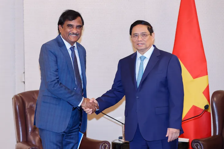 Thủ tướng Phạm Minh Chính làm việc với lãnh đạo các tập đoàn hàng đầu Ấn Độ - Ảnh 1. Thủ tướng Phạm Minh Chính làm việc với lãnh đạo các tập đoàn hàng đầu Ấn Độ - Ảnh 1.