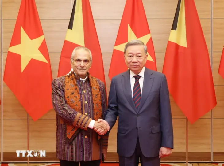 Chủ tịch nước Tô Lâm chủ trì chiêu đãi trọng thể Tổng thống Timor Leste - Ảnh 1. Chủ tịch nước Tô Lâm chủ trì chiêu đãi trọng thể Tổng thống Timor Leste - Ảnh 1.