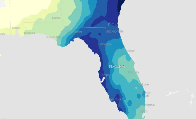 Bão Debby dự kiến đổ bộ vào bang Florida vào cuối tuần này với mưa xối xả và gió mạnh - Ảnh 1. Bão Debby dự kiến đổ bộ vào bang Florida vào cuối tuần này với mưa xối xả và gió mạnh - Ảnh 1.