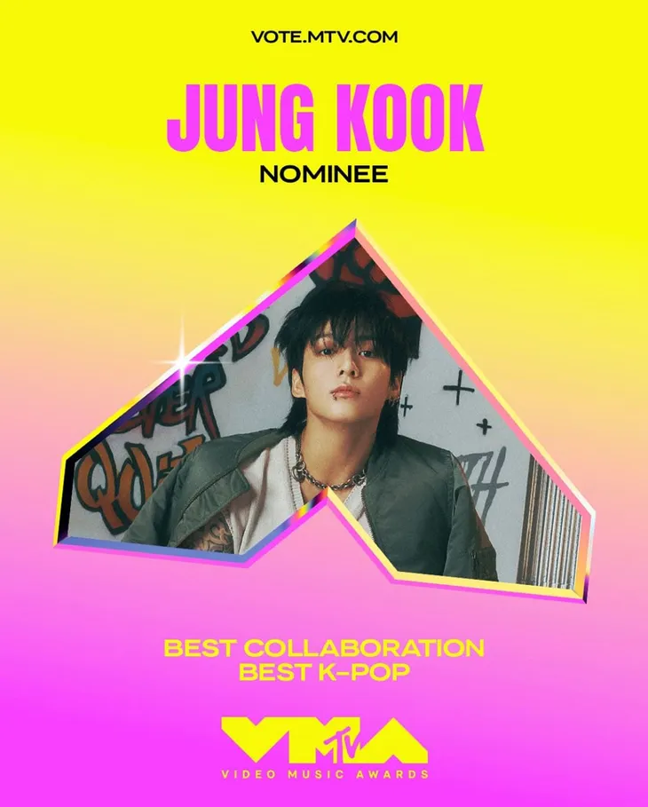 Jungkook (BTS) được đề cử giải MTV VMA năm thứ ba liên tiếp - Ảnh 1. Jungkook (BTS) được đề cử giải MTV VMA năm thứ ba liên tiếp - Ảnh 1.