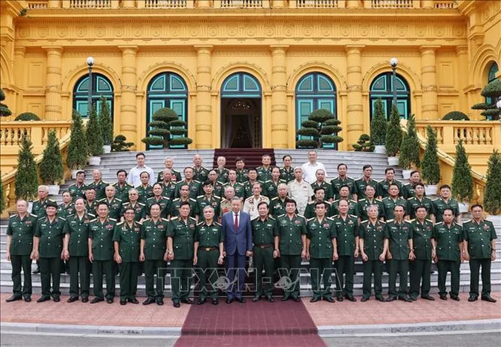 Tổng Bí thư, Chủ tịch nước Tô Lâm gặp mặt cựu chiến binh Sư đoàn 308 - Ảnh 3. Tổng Bí thư, Chủ tịch nước Tô Lâm gặp mặt cựu chiến binh Sư đoàn 308 - Ảnh 3.