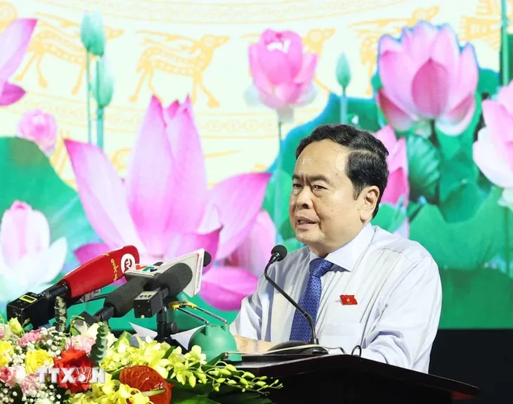 Chủ tịch Quốc hội Trần Thanh Mẫn: Đoàn kết, nỗ lực, bảo đảm tiến độ sắp xếp đơn vị hành chính - Ảnh 1. Chủ tịch Quốc hội Trần Thanh Mẫn: Đoàn kết, nỗ lực, bảo đảm tiến độ sắp xếp đơn vị hành chính - Ảnh 1.