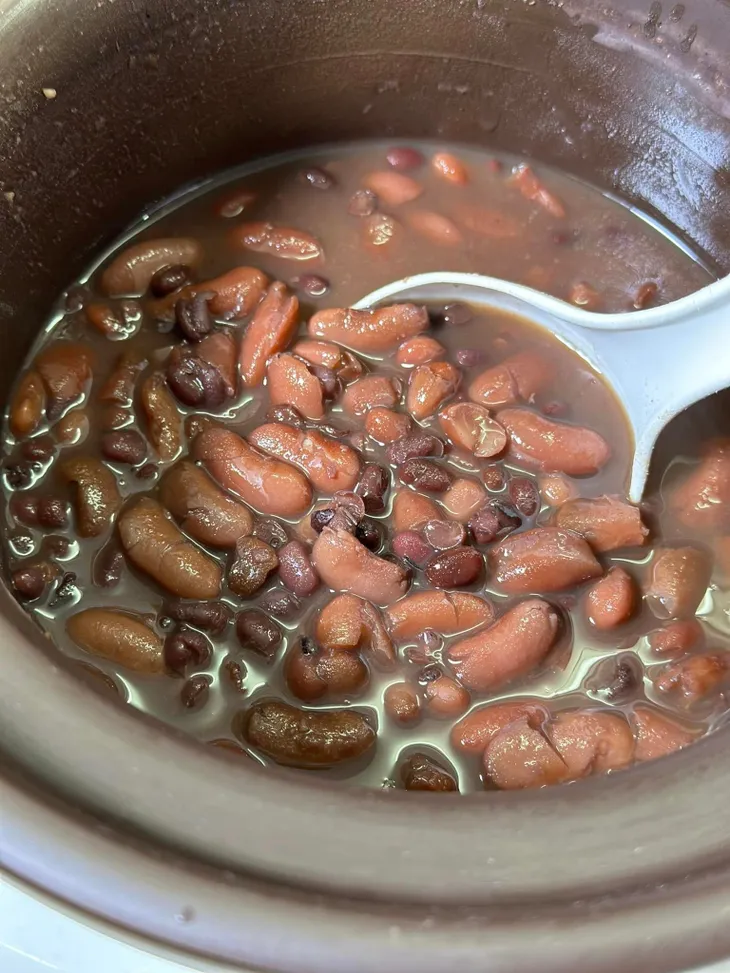 Cách làm chè khoai dẻo đậu đỏ và tàu hũ đậu đỏ - Ảnh 4.
