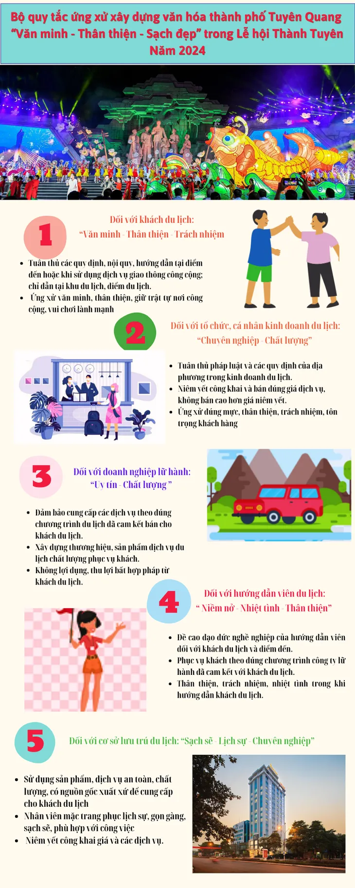 Tuyên Quang ban hành Bộ quy tắc ứng xử trong dịp Lễ hội Thành Tuyên năm 2024 - Ảnh 1. Tuyên Quang ban hành Bộ quy tắc ứng xử trong dịp Lễ hội Thành Tuyên năm 2024 - Ảnh 1.