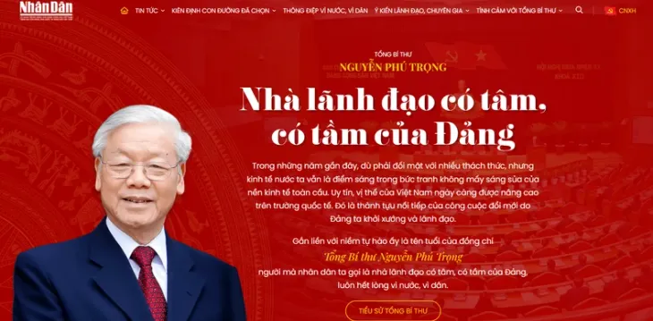 Khai trương Trang thông tin đặc biệt về Tổng Bí thư Nguyễn Phú Trọng - Ảnh 2. Khai trương Trang thông tin đặc biệt về Tổng Bí thư Nguyễn Phú Trọng - Ảnh 2.