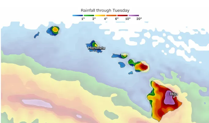 Bão nhiệt đới Hone đe dọa gây cháy rừng và lũ lụt ở Hawaii - Ảnh 1. Bão nhiệt đới Hone đe dọa gây cháy rừng và lũ lụt ở Hawaii - Ảnh 1.
