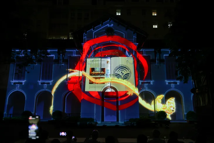 Ấn tượng trình chiếu 3D Mapping nhân kỷ niệm 79 năm ngành Thông tin và Truyền thông - Ảnh 14.