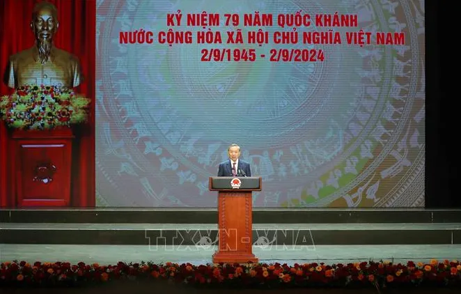 Tổng Bí thư, Chủ tịch nước Tô Lâm chủ trì Chương trình kỷ niệm 79 năm Quốc khánh 2/9 - Ảnh 7. Tổng Bí thư, Chủ tịch nước Tô Lâm chủ trì Chương trình kỷ niệm 79 năm Quốc khánh 2/9 - Ảnh 7.