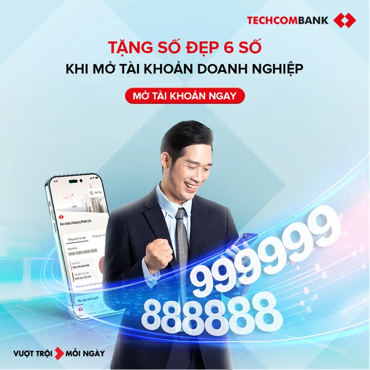 Ưu đãi đặc quyền dành cho Doanh nghiệp khi Mở tài khoản tại Techcombank - Ảnh 1. Ưu đãi đặc quyền dành cho Doanh nghiệp khi Mở tài khoản tại Techcombank - Ảnh 1.