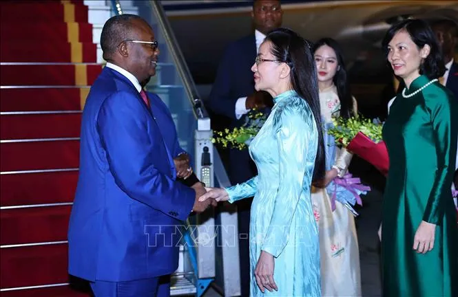Tổng thống Cộng hòa Guinea-Bissau đến Hà Nội, bắt đầu thăm chính thức Việt Nam - Ảnh 1. Tổng thống Cộng hòa Guinea-Bissau đến Hà Nội, bắt đầu thăm chính thức Việt Nam - Ảnh 1.