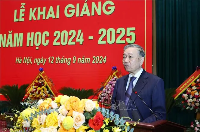 Tổng Bí thư, Chủ tịch nước dự Lễ khai giảng năm học 2024 - 2025 của Học viện Quốc phòng - Ảnh 4. Tổng Bí thư, Chủ tịch nước dự Lễ khai giảng năm học 2024 - 2025 của Học viện Quốc phòng - Ảnh 4.