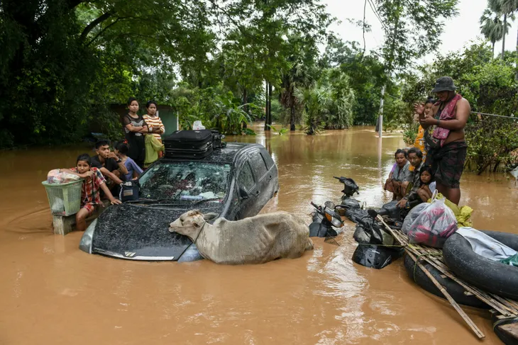 Số người thiệt mạng do lũ lụt sau bão Yagi tại Myanmar tăng lên 74 - Ảnh 1. Số người thiệt mạng do lũ lụt sau bão Yagi tại Myanmar tăng lên 74 - Ảnh 1.
