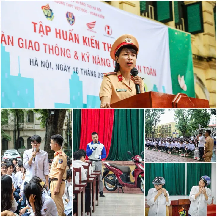 Hà Nội đẩy mạnh tuyên truyền an toàn giao thông cho lứa tuổi học sinh - Ảnh 5. Hà Nội đẩy mạnh tuyên truyền an toàn giao thông cho lứa tuổi học sinh - Ảnh 5.