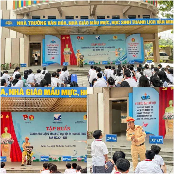 Hà Nội đẩy mạnh tuyên truyền an toàn giao thông cho lứa tuổi học sinh - Ảnh 9. Hà Nội đẩy mạnh tuyên truyền an toàn giao thông cho lứa tuổi học sinh - Ảnh 9.