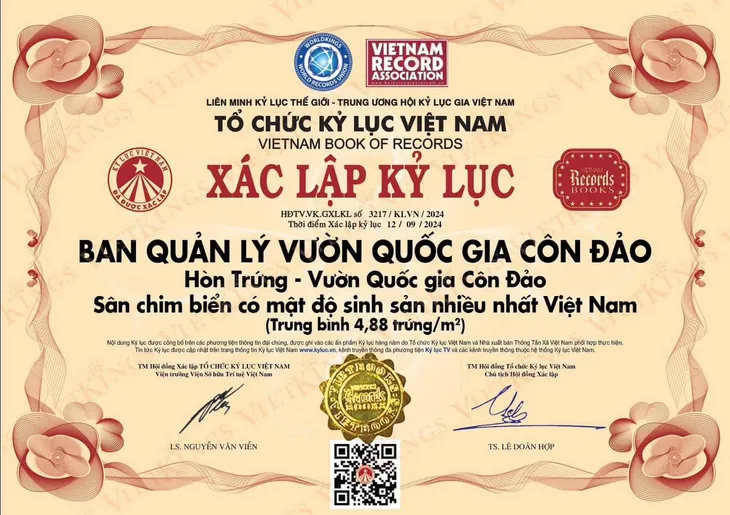 Hòn Trứng Côn Đảo xác lập kỷ lục Việt Nam - Ảnh 1. Hòn Trứng Côn Đảo xác lập kỷ lục Việt Nam - Ảnh 1.