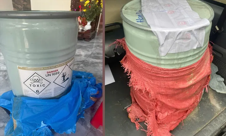 Triệt phá đường dây mua bán trái phép chất độc xyanua - Ảnh 1. Triệt phá đường dây mua bán trái phép chất độc xyanua - Ảnh 1.