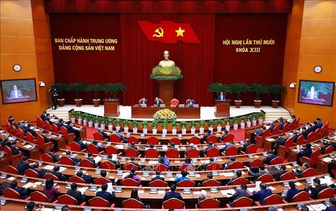 Khai mạc Hội nghị lần thứ 10 Ban Chấp hành Trung ương Đảng Cộng sản Việt Nam khóa XIII - Ảnh 5. Khai mạc Hội nghị lần thứ 10 Ban Chấp hành Trung ương Đảng Cộng sản Việt Nam khóa XIII - Ảnh 5.