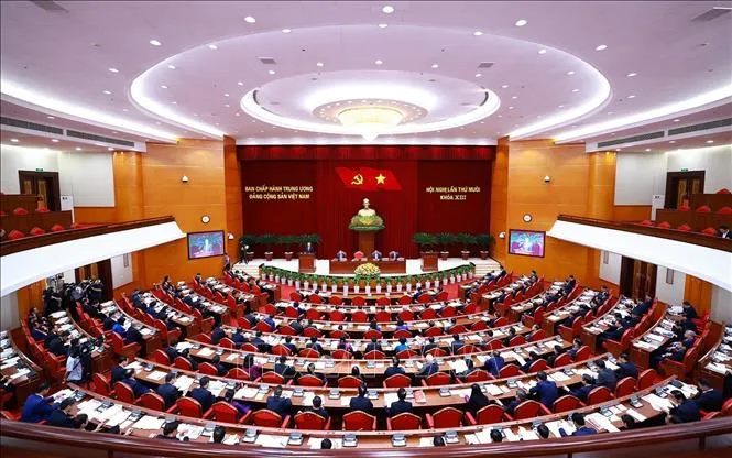Khai mạc Hội nghị lần thứ 10 Ban Chấp hành Trung ương Đảng Cộng sản Việt Nam khóa XIII - Ảnh 3. Khai mạc Hội nghị lần thứ 10 Ban Chấp hành Trung ương Đảng Cộng sản Việt Nam khóa XIII - Ảnh 3.