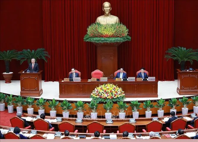 Khai mạc Hội nghị lần thứ 10 Ban Chấp hành Trung ương Đảng Cộng sản Việt Nam khóa XIII - Ảnh 7. Khai mạc Hội nghị lần thứ 10 Ban Chấp hành Trung ương Đảng Cộng sản Việt Nam khóa XIII - Ảnh 7.