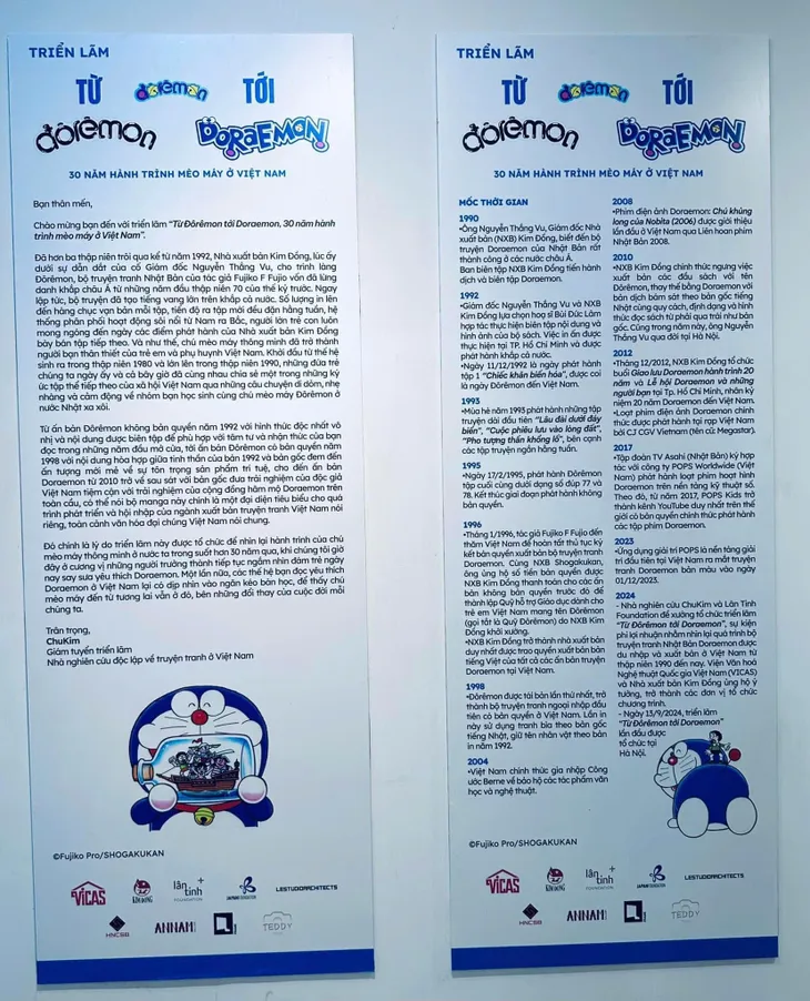 Triển lãm Từ Đôrêmon tới Doraemon, 30 năm hành trình mèo máy ở Việt Nam - Ảnh 5. Triển lãm Từ Đôrêmon tới Doraemon, 30 năm hành trình mèo máy ở Việt Nam - Ảnh 5.