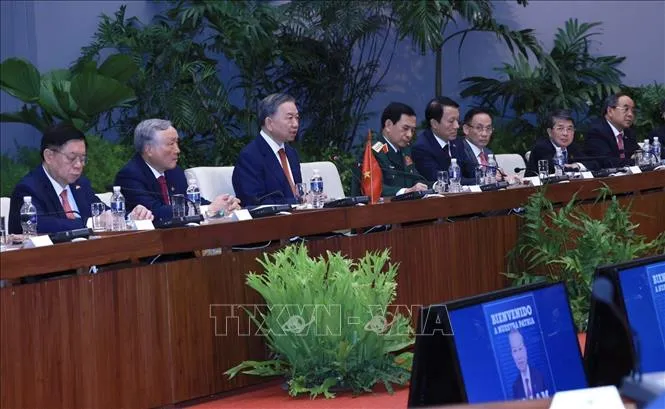 Tổng Bí thư, Chủ tịch nước Tô Lâm hội đàm với Bí thư thứ nhất, Chủ tịch Cuba Miguel Díaz-Canel Bermudez - Ảnh 2. Tổng Bí thư, Chủ tịch nước Tô Lâm hội đàm với Bí thư thứ nhất, Chủ tịch Cuba Miguel Díaz-Canel Bermudez - Ảnh 2.