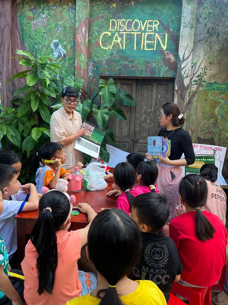 Ngày hội Workshop hướng đến lối sống bền vững cho trẻ em địa phương - Ảnh 3. Ngày hội Workshop hướng đến lối sống bền vững cho trẻ em địa phương - Ảnh 3.