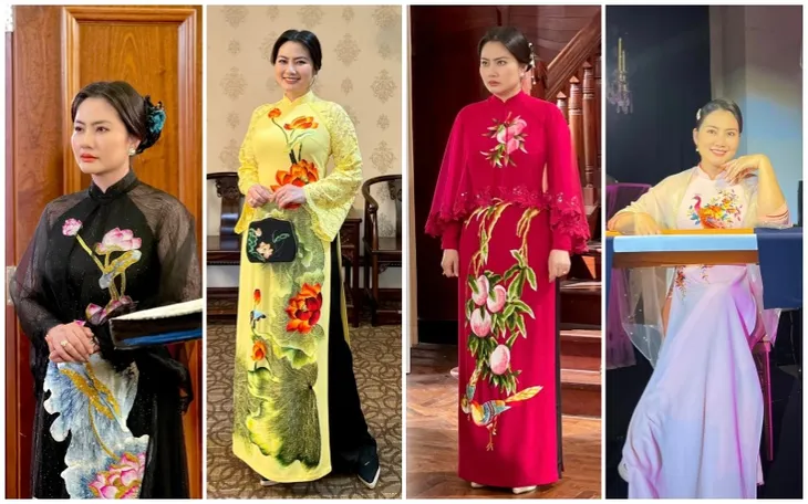 Ngọc Lan chăm diện áo thêu cho vai diễn truyền hình cuối cùng - Ảnh 2. Ngọc Lan chăm diện áo thêu cho vai diễn truyền hình cuối cùng - Ảnh 2.