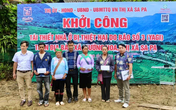 Khởi công tái thiết nhà ở vùng lũ tại xã Mường Hoa (Sa Pa) - Ảnh 2. Khởi công tái thiết nhà ở vùng lũ tại xã Mường Hoa (Sa Pa) - Ảnh 2.