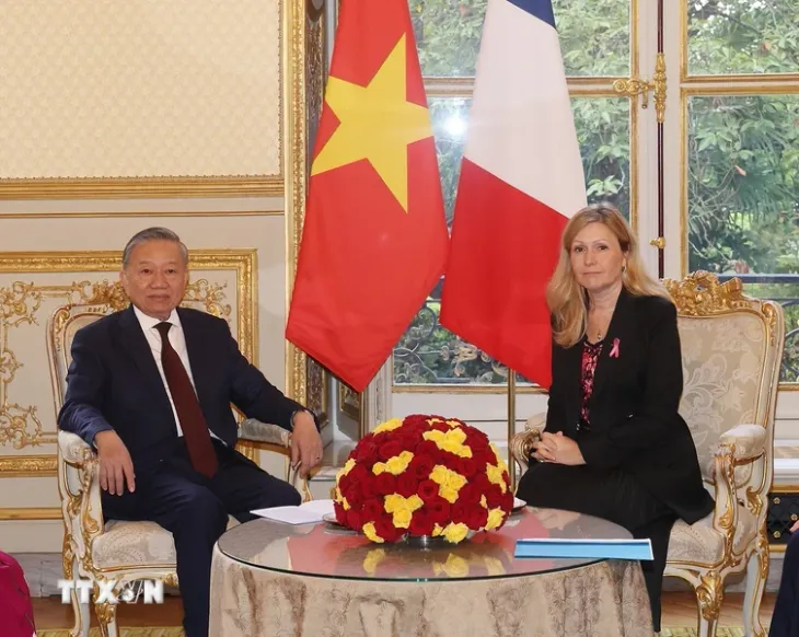 Tổng Bí thư, Chủ tịch nước Tô Lâm hội kiến Chủ tịch Quốc hội Pháp - Ảnh 5. Tổng Bí thư, Chủ tịch nước Tô Lâm hội kiến Chủ tịch Quốc hội Pháp - Ảnh 5.