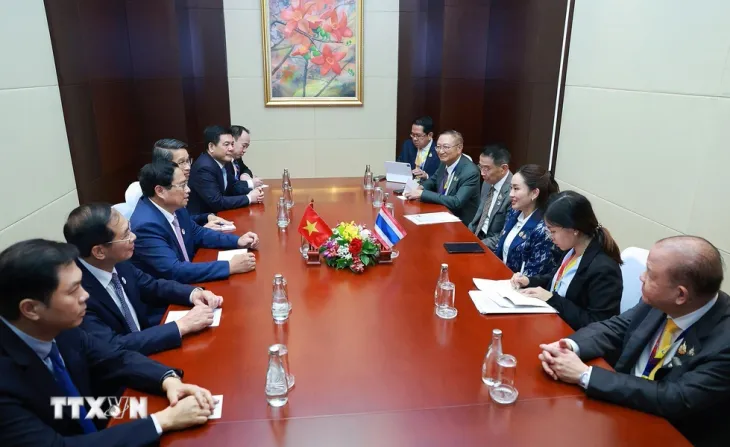 Thủ tướng Phạm Minh Chính gặp Thủ tướng Thái Lan Paetongtarn Shinawatra - Ảnh 1. Thủ tướng Phạm Minh Chính gặp Thủ tướng Thái Lan Paetongtarn Shinawatra - Ảnh 1.
