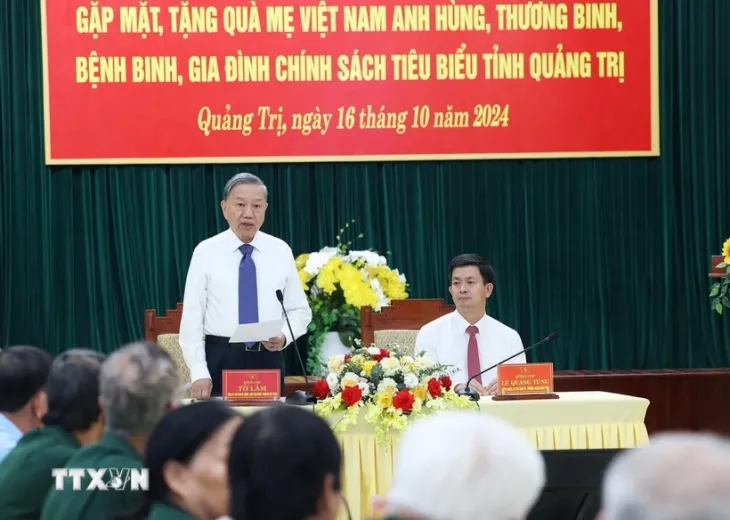Tổng Bí thư, Chủ tịch nước Tô Lâm tri ân người có công và hỗ trợ người nghèo tỉnh Quảng Trị - Ảnh 1. Tổng Bí thư, Chủ tịch nước Tô Lâm tri ân người có công và hỗ trợ người nghèo tỉnh Quảng Trị - Ảnh 1.