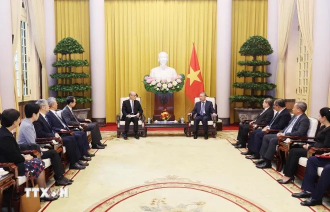 Tổng Bí thư, Chủ tịch nước Tô Lâm tiếp Chánh án Tòa án Nhân dân Tối cao Trung Quốc - Ảnh 3. Tổng Bí thư, Chủ tịch nước Tô Lâm tiếp Chánh án Tòa án Nhân dân Tối cao Trung Quốc - Ảnh 3.