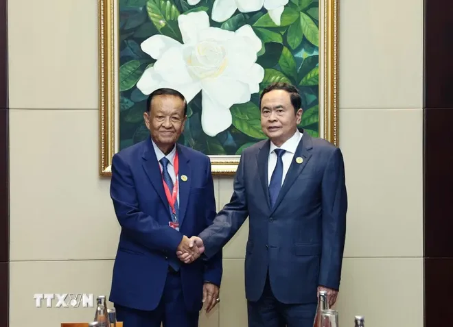 Chủ tịch Quốc hội Trần Thanh Mẫn tiếp một số Trưởng đoàn Nghị viện dự AIPA-45 - Ảnh 1. Chủ tịch Quốc hội Trần Thanh Mẫn tiếp một số Trưởng đoàn Nghị viện dự AIPA-45 - Ảnh 1.