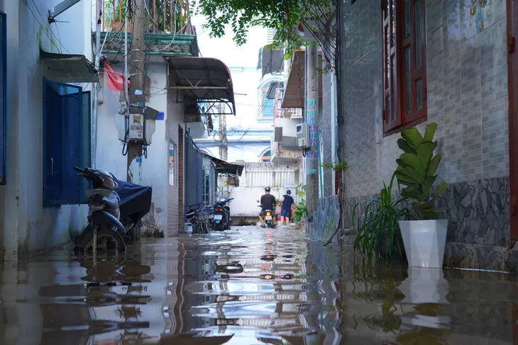 Đợt triều cường cao kỷ lục trong 24 năm qua trên sông Đồng Nai đã hạ nhiệt - Ảnh 1. Đợt triều cường cao kỷ lục trong 24 năm qua trên sông Đồng Nai đã hạ nhiệt - Ảnh 1.