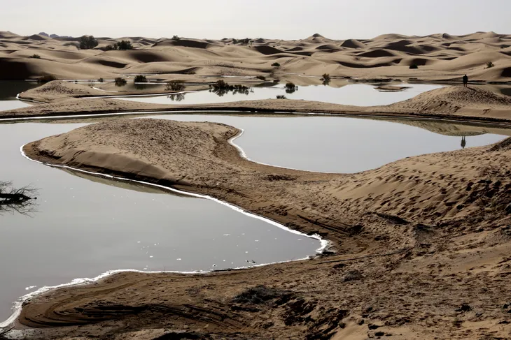 Lũ lụt hiếm thấy ở sa mạc Sahara - Ảnh 2. Lũ lụt hiếm thấy ở sa mạc Sahara - Ảnh 2.