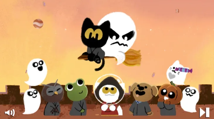 Chú mèo Momo trở lại đón Halloween 2024 trên Google - Ảnh 6. Chú mèo Momo trở lại đón Halloween 2024 trên Google - Ảnh 6.