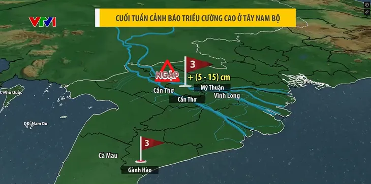 Đồng bằng sông Cửu Long cảnh báo triều cường cao gây ngập úng - Ảnh 1. Đồng bằng sông Cửu Long cảnh báo triều cường cao gây ngập úng - Ảnh 1.