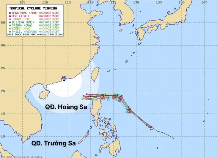 Bão Yinxing mới xuất hiện ngoài khơi Philippines, khả năng sẽ vào Biển Đông - Ảnh 2. Bão Yinxing mới xuất hiện ngoài khơi Philippines, khả năng sẽ vào Biển Đông - Ảnh 2.