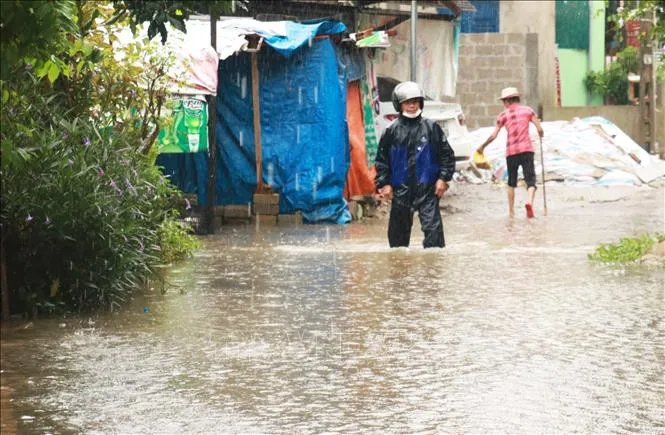Quảng Trị: Mưa to, một số nơi ở huyện Hải Lăng bị ngập cục bộ - Ảnh 1. Quảng Trị: Mưa to, một số nơi ở huyện Hải Lăng bị ngập cục bộ - Ảnh 1.