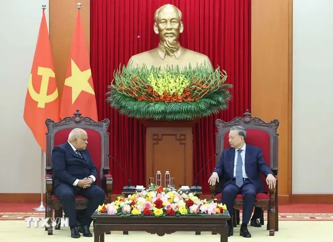 Tổng Bí thư Tô Lâm tiếp Đại sứ Cuba đến chào từ biệt - Ảnh 1. Tổng Bí thư Tô Lâm tiếp Đại sứ Cuba đến chào từ biệt - Ảnh 1.