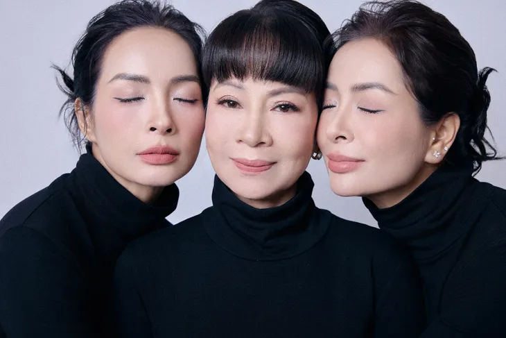 Ba Mẹ con siêu mẫu Thuý Hằng Thuý Hạnh giao diện như chị em - Ảnh 2. Ba Mẹ con siêu mẫu Thuý Hằng Thuý Hạnh giao diện như chị em - Ảnh 2.