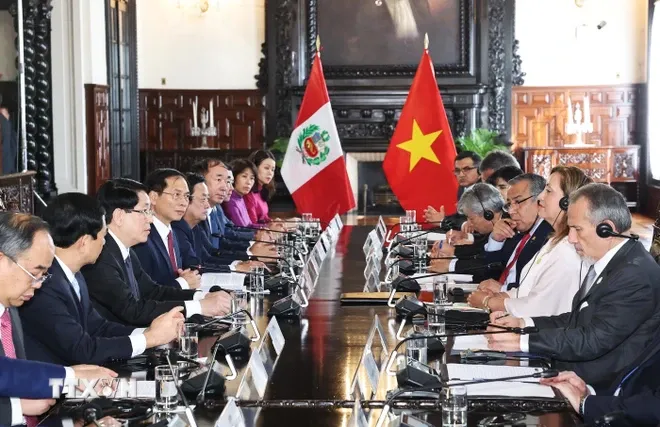 Thúc đẩy hơn nữa quan hệ hữu nghị và hợp tác nhiều mặt giữa Việt Nam và Peru - Ảnh 1. Thúc đẩy hơn nữa quan hệ hữu nghị và hợp tác nhiều mặt giữa Việt Nam và Peru - Ảnh 1.