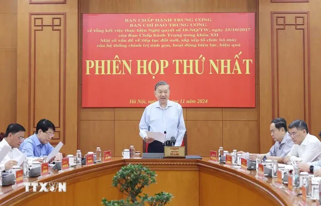 Tổng Bí thư Tô Lâm: Quyết liệt thực hiện cách mạng tinh gọn tổ chức bộ máy - Ảnh 1. Tổng Bí thư Tô Lâm: Quyết liệt thực hiện cách mạng tinh gọn tổ chức bộ máy - Ảnh 1.