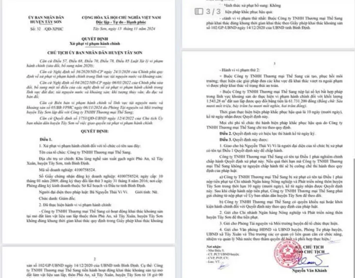 Khai thác khoáng sản ngoài ranh giới, một công ty bị phạt 65 triệu đồng - Ảnh 1. Khai thác khoáng sản ngoài ranh giới, một công ty bị phạt 65 triệu đồng - Ảnh 1.