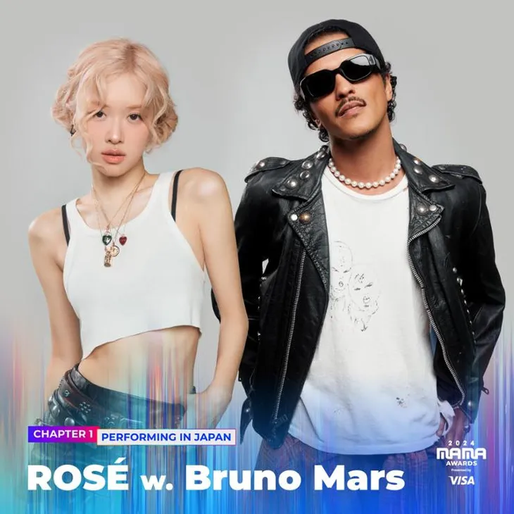 Rosé và Bruno Mars được xác nhận sẽ xuất hiện trên sân khấu MAMA 2024 - Ảnh 1. Rosé và Bruno Mars được xác nhận sẽ xuất hiện trên sân khấu MAMA 2024 - Ảnh 1.