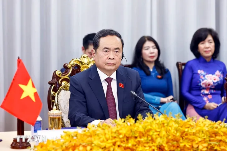 Chủ tịch Quốc hội Trần Thanh Mẫn hội đàm với Chủ tịch Quốc hội Campuchia - Ảnh 1. Chủ tịch Quốc hội Trần Thanh Mẫn hội đàm với Chủ tịch Quốc hội Campuchia - Ảnh 1.