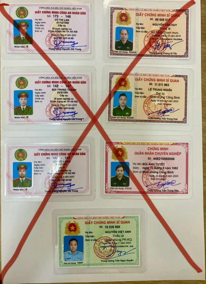 Làm giả thẻ ngành công an, quân đội để lừa đảo ngân hàng - Ảnh 1. Làm giả thẻ ngành công an, quân đội để lừa đảo ngân hàng - Ảnh 1.