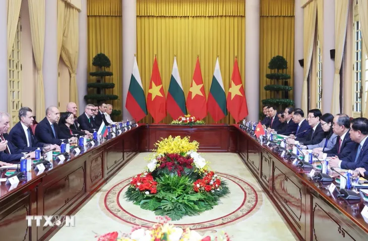 Chủ tịch nước Lương Cường hội đàm với Tổng thống Bulgaria - Ảnh 1. Chủ tịch nước Lương Cường hội đàm với Tổng thống Bulgaria - Ảnh 1.