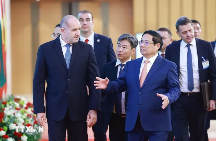 Thủ tướng Phạm Minh Chính hội kiến Tổng thống Bulgaria - Ảnh 1. Thủ tướng Phạm Minh Chính hội kiến Tổng thống Bulgaria - Ảnh 1.